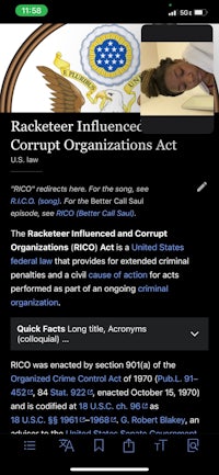 racketeer influence trump organizations act screenshot